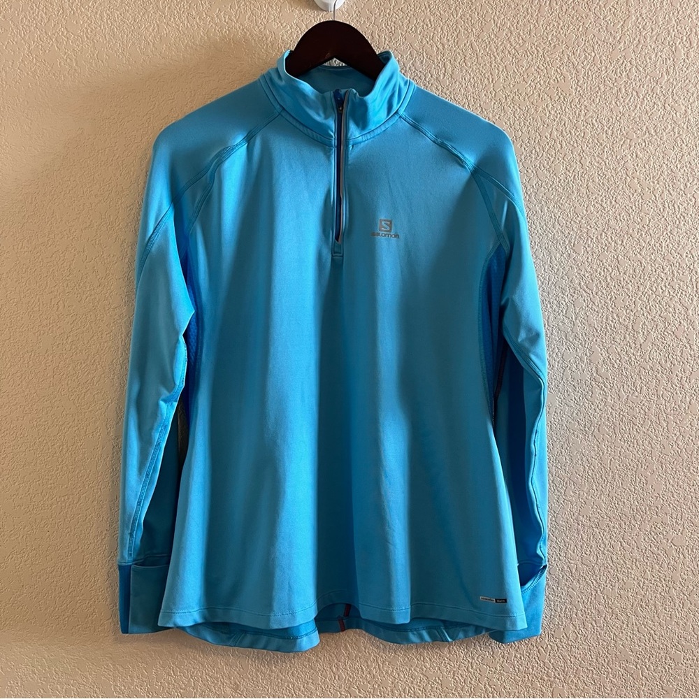 Salomon 1/4 Zip Advanced Skin Warm Pullover Jacket Size XL